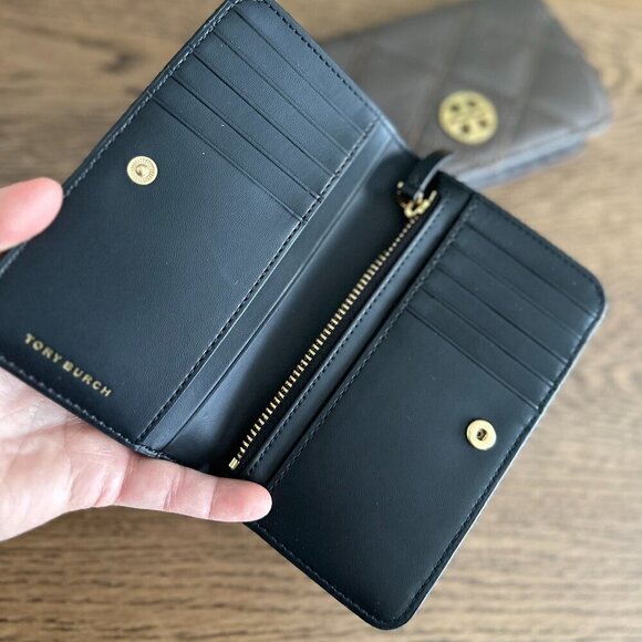 NWT! New! Tory Burch Willa Medium Wallet -Leather -Black - Picture 2 of 5